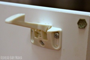 A properly installed Babyproof cabinet latch is important to have!