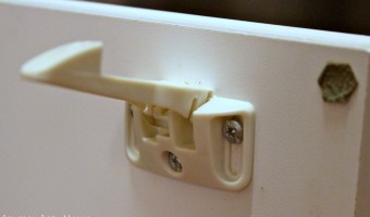 A properly installed Babyproof cabinet latch is important to have!