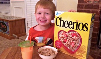Cheerios and Orange Juice - a good breakfast!