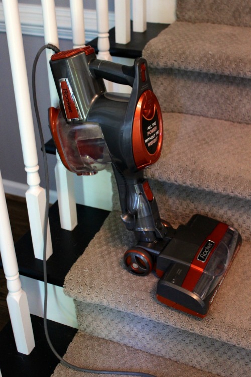 Shark Rocket handles carpeted stairs easily! via @redheadbabymama