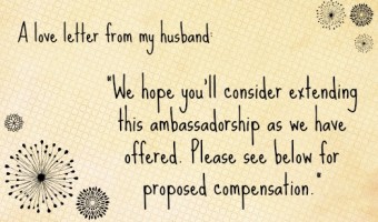 My husband wrote me a love letter before the birth of our second child, all formatted like a contract extension - it was a fun, sweet surprise! via @redheadbabymama