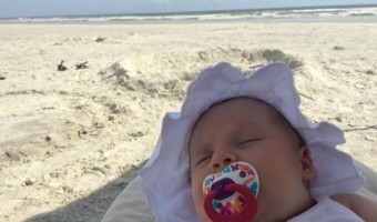 baby's first beach trip