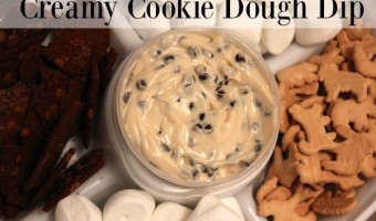 Creamy Cookie Dough Dip for a sweet tailgate!