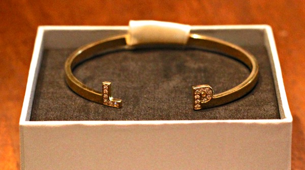 Gold personalized initial bracelet