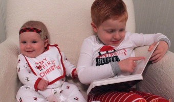 Christmas story time is always more fun with coordinating pajamas from Carter's!