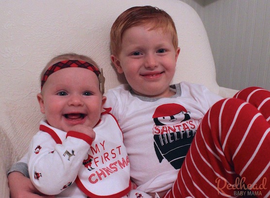 Coordinating Christmas jammies from Carter's! #LoveCarters