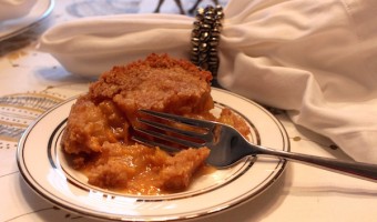 A finished portion of Southern Pineapple Casserole