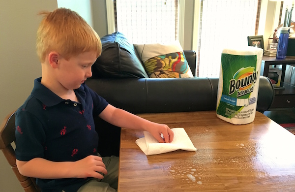 Chores for a Five-Year-Old: Cleaning up after dinner