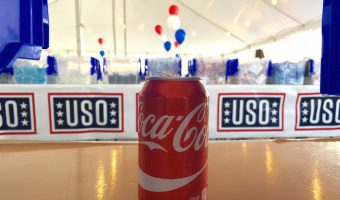 Serving the USO at the Cola-Cola #VeteransDay Stuffing Party