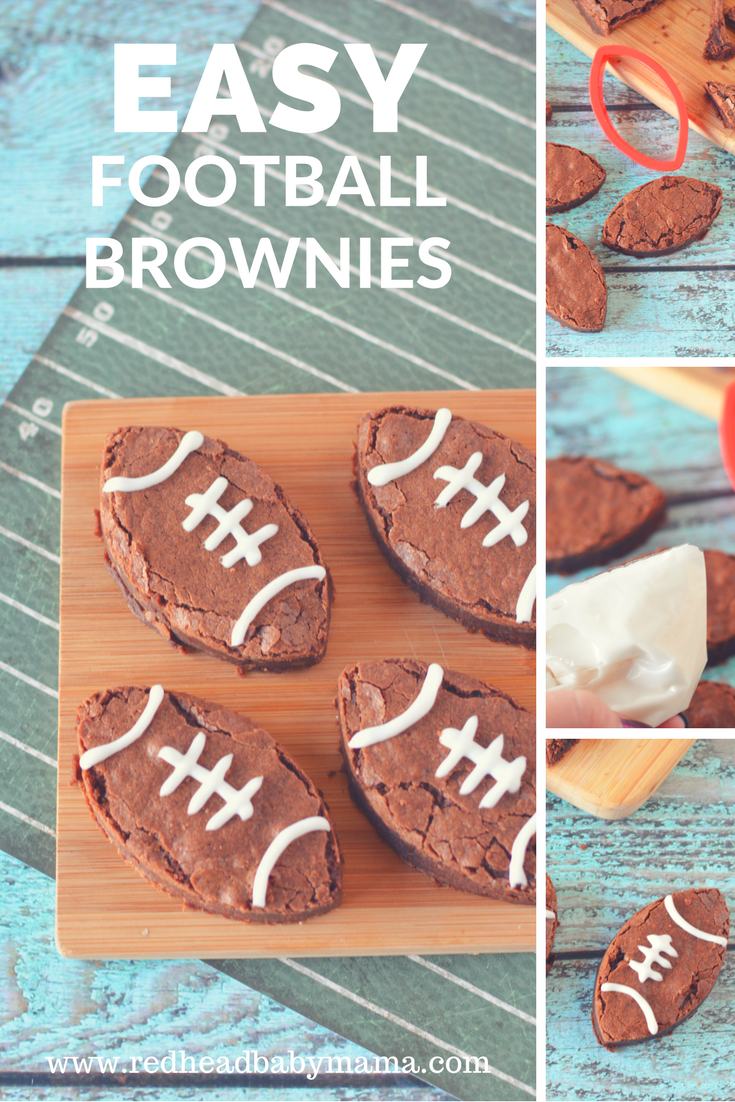 Easy Football Brownies for Your Big Game | Redheadbabymama.com