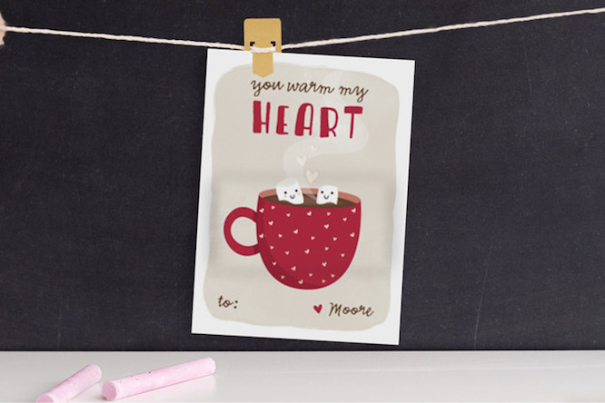 Hot Chocolate Valentine for Classmates | Redheadbabymama.com