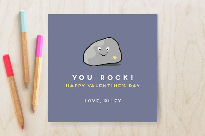 Pet Rock Valentine for Classmates | Redheadbabymama.com