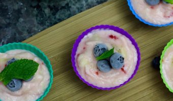 Frozen Fruit Salad Cups, a simple to make, vintage-style, frozen snack. | Redheadbabymama.com