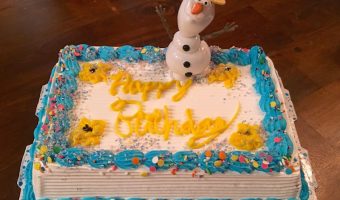 Frozen in Summer Ice Cream Cake with Olaf for a Birthday Party sponsored by I Love Ice Cream Cakes