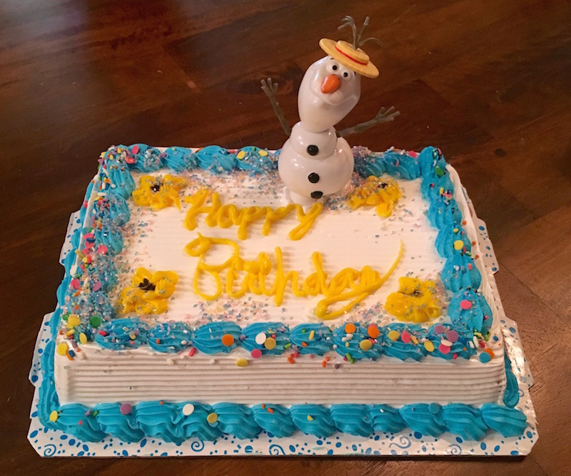 Frozen in Summer Ice Cream Cake with Olaf for a Birthday Party sponsored by I Love Ice Cream Cakes