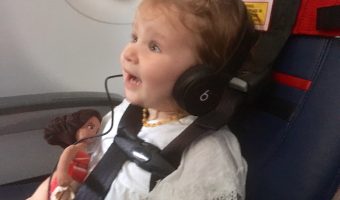 Toddlers Fly Safe with a CARES Harness in their own airline seat. | Redheadbabymama.com