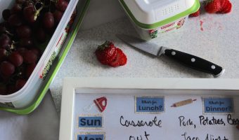 DIY Menu Board for Meal Planning and Keeping Food Fresh with Rubbermaid (ad) | Redheadbabymama.com