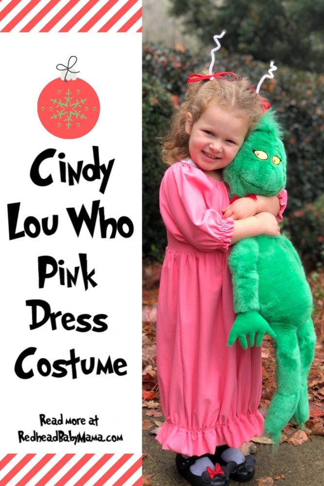 Cindy Lou Who Costume from The Grinch - Redhead Baby Mama | Atlanta Blogger