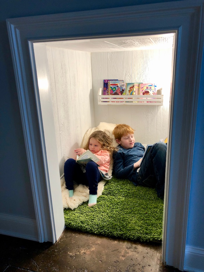 Kids UnderTheStairs Reading Nook Redhead Baby Mama Atlanta Blogger