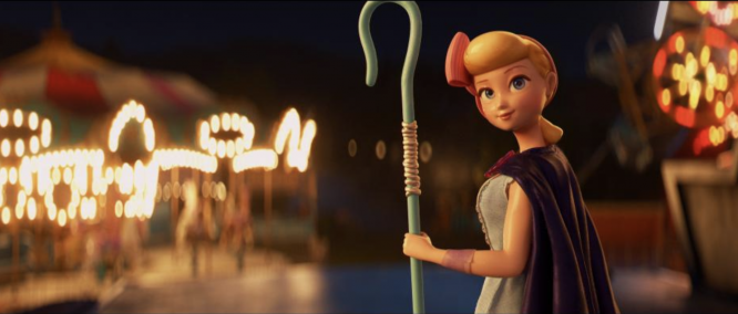 A solo film shot of Bo Peep looking over her shoulder that influcenced by Bo Peep Dapper Disneybound