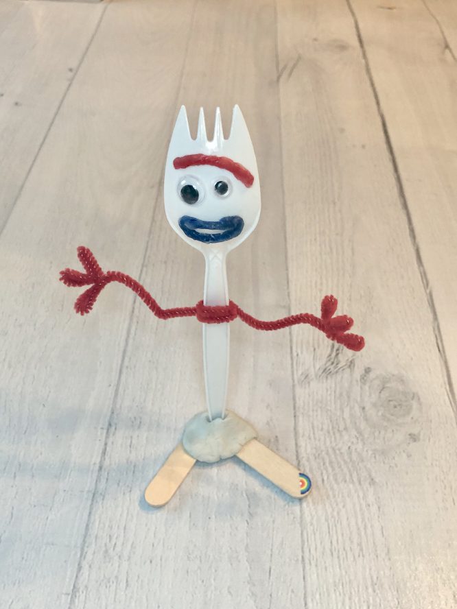 Forky craft close up to see texture