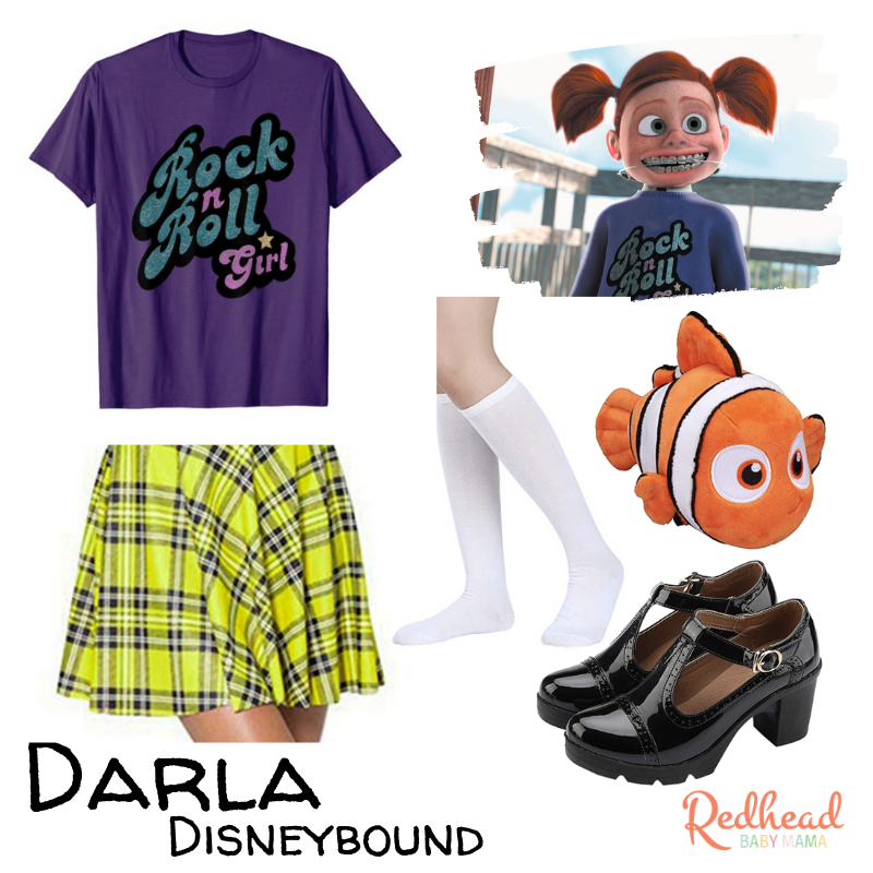 Darla Disneybound From Finding Nemo Redhead Baby Mama Atlanta Blogger - Diy Darla From Nemo Costume