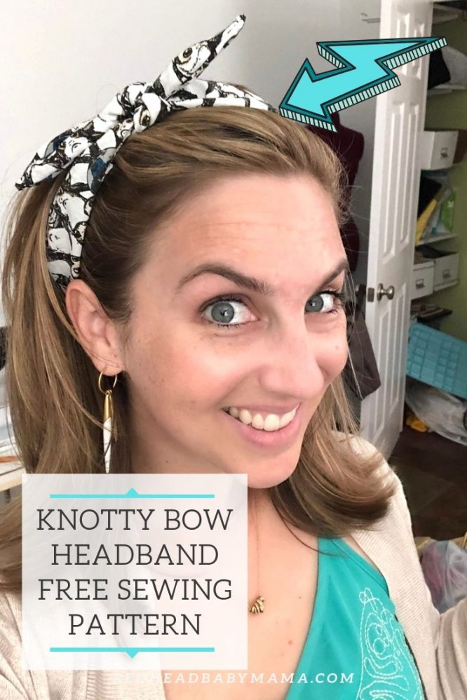 Knotty Bow Headband Pattern for Sewing