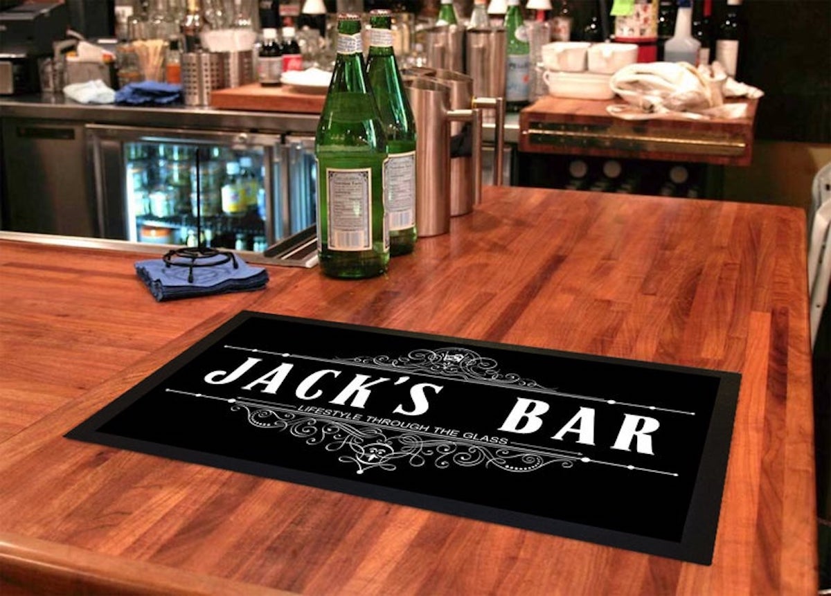jack's bar mat personalized