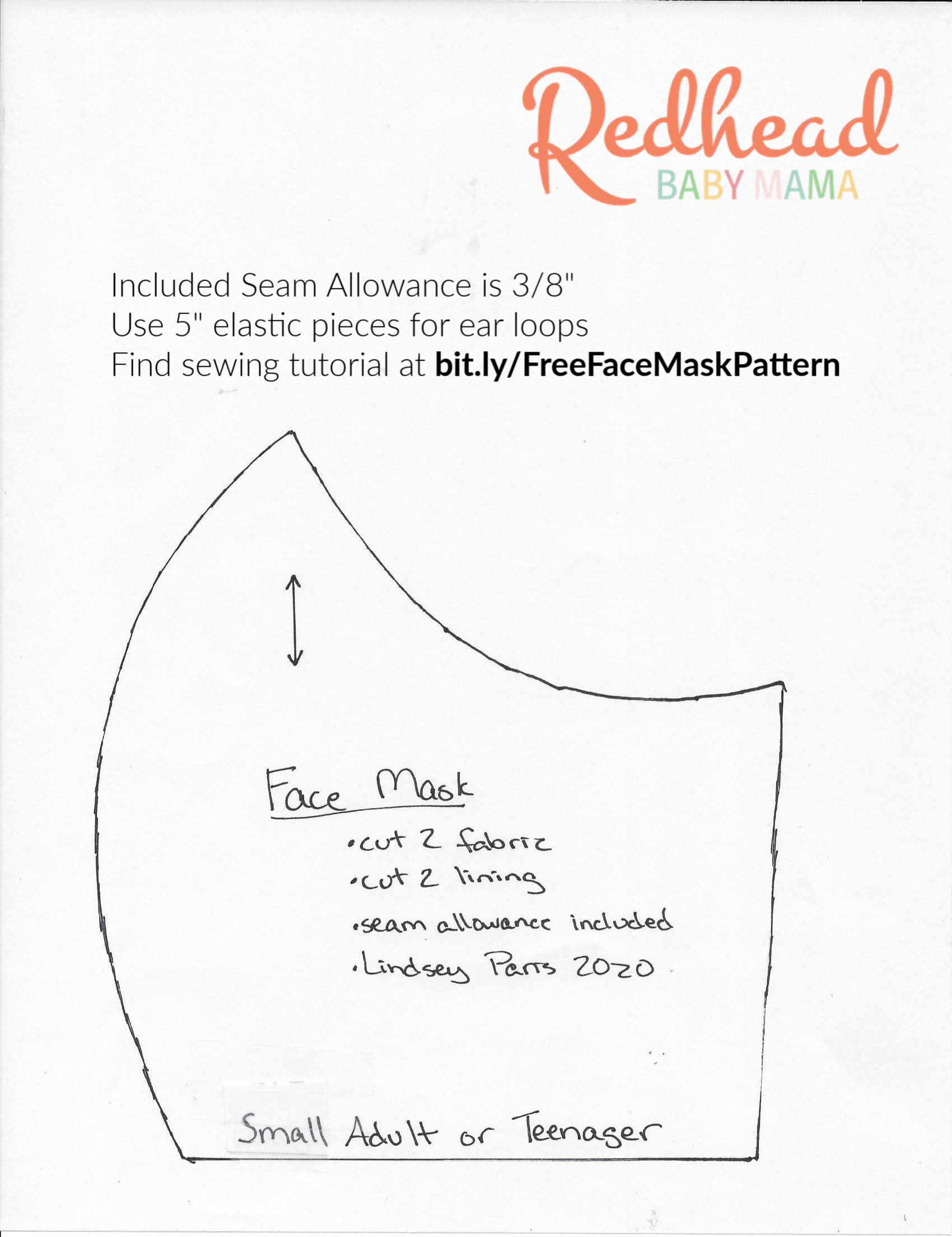 Free Face Mask Pattern &amp; DIY Tutorial with Pocket for Surgical Insert ...