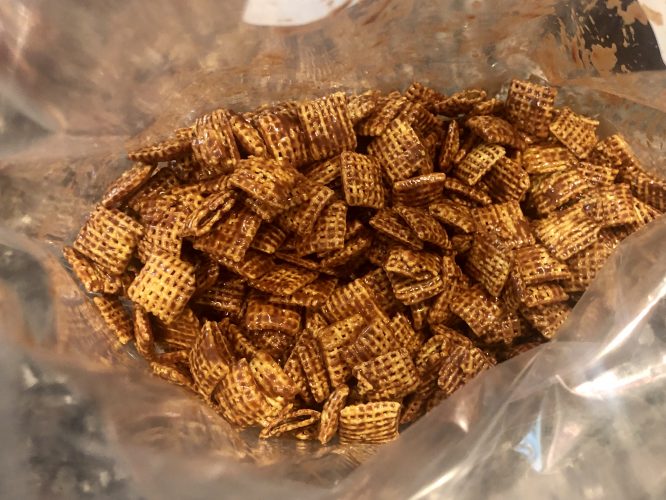 puppy chow in a bag mixing scooby dessert