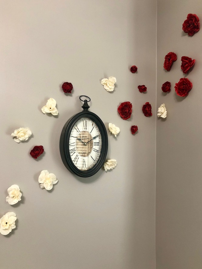 flower wall Painting the roses red 